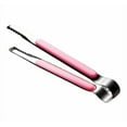thumbnail image 1 of Pink Color Stainless Steel Food Ice Tong Baking BBQ Tongs Cooking Utensils with Silicone Basting Brush for Grilling, 1 of 5