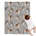 thumbnail image 1 of Beagle and Dog Footprints Blanket,Comfortable Soft Lamb Wool Throw Blanket,All Season,Warm Lightweight Blankets for Sofa Bed Couch Living Room Chair,30"x40", 1 of 4