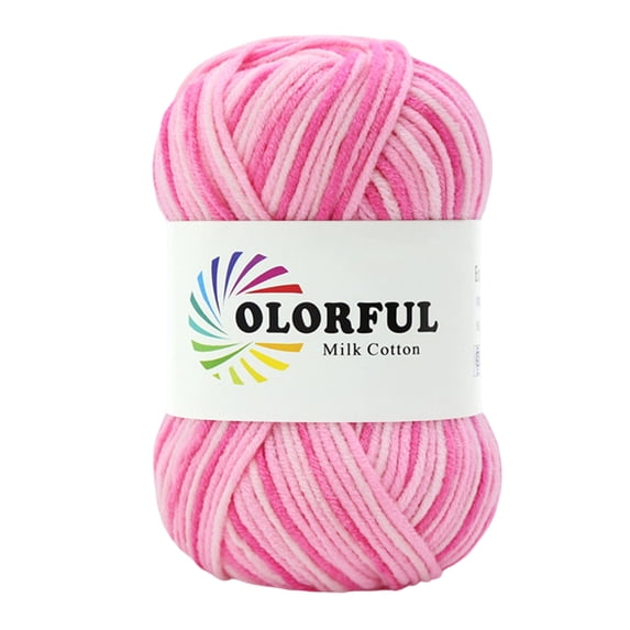 Pink Colorful Variegated Yarn for Knitting and Crochet, Multicolor Craft Yarn for Hand Knitting, DIY Yarn for Sweaters, Scarves, Hats, Blankets, Bags and Handmade Projects