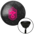 thumbnail image 1 of Pink Command Chief Master Sergeant Black Retro Metal Flake Shift Knob with M16 x 1.5 Insert, 1 of 1