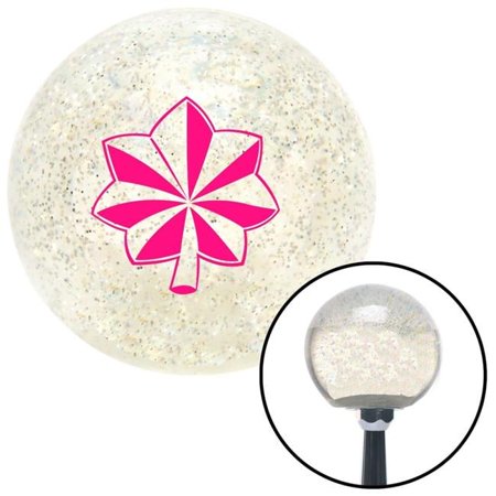 Pink Commander Clear Metal Flake Shift Knob with M16 x 1.5 Insert Shifter Auto Brody