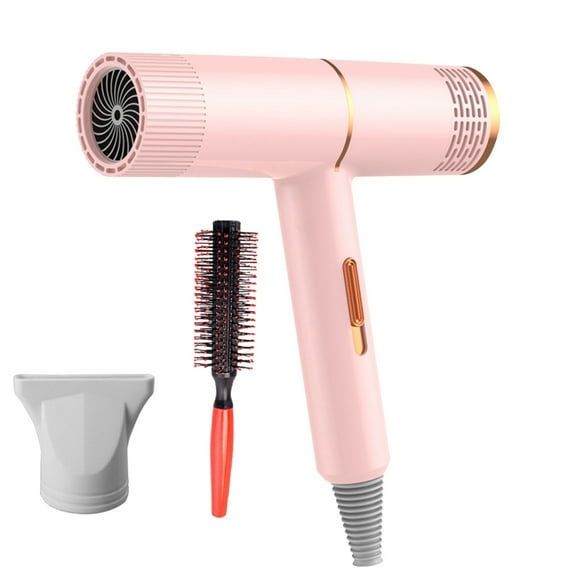 Pink Compact Hair Dryer 800W Negative Ion Generator For Smooth Shine With Concentrator Nozzle Overheat Protection