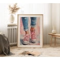 thumbnail image 1 of Pink Converse Sneakers Print Preppy Skater Girl Room Art, Stretched Canvas 12x16in, 1 of 4