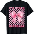 thumbnail image 1 of Pink Coquette Bow 9Th Birthday Girl T Shirt Size S-5XL, 1 of 5