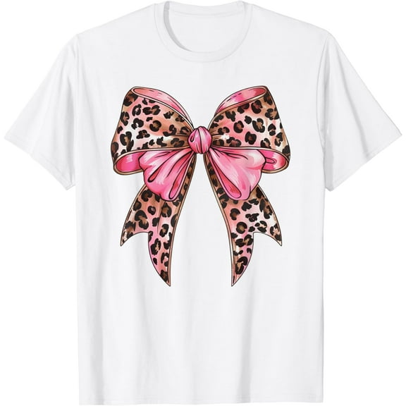 Pink Coquette Bow Football Game Day Breast Cancer Awareness T-Shirt100% cotton