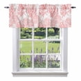 thumbnail image 1 of Pink Coral Kitchen Curtain Valances for Windows Farmhouse Short Curtains, Coastal Nautical Ocean Starfish Conch Rod Pocket Valance Curtain for Bedroom Cafe Living Room 42"x12", 1 of 8