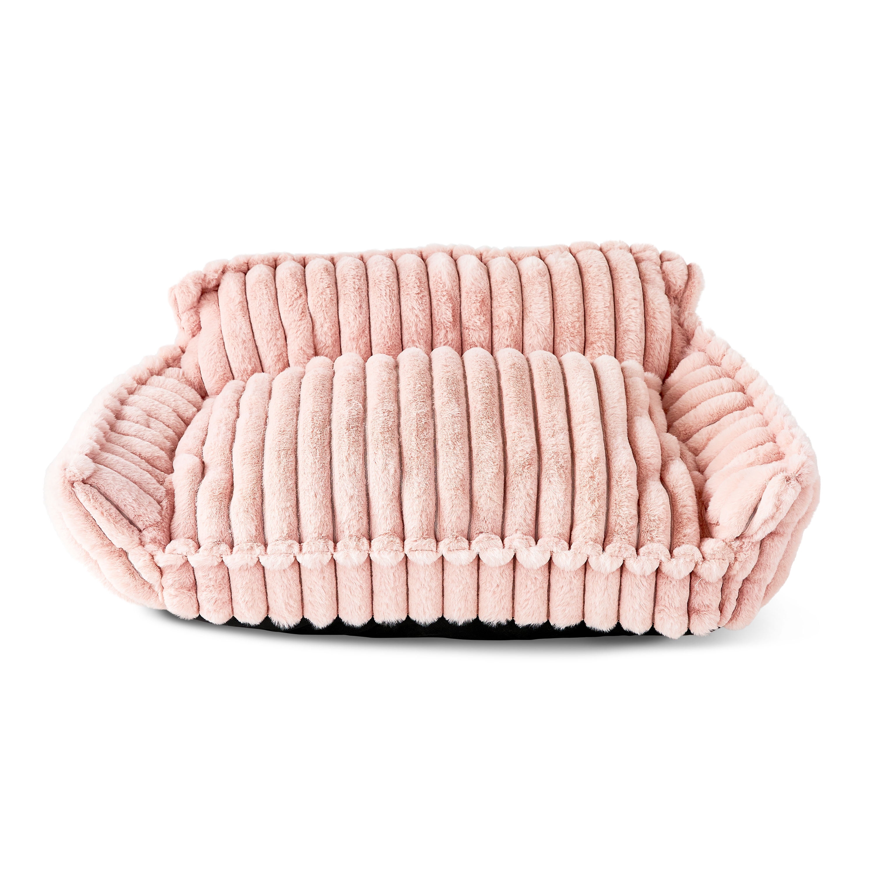 Vibrant Life Small Plush Cord Sofa Style Dog Bed, Pink, 17" x 24"