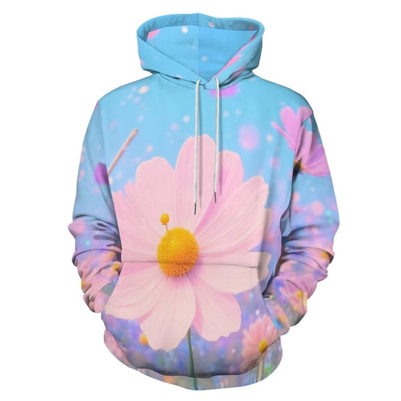 Pink Cosmos Flowers in Bloom 3d Sweatshirts Hoodie Fashion Casual Personality Men's Women Street Hoodie Pullovers Long Sleeve Comfortable Top