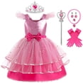 thumbnail image 1 of Pink Costume for Girls, Doll Movie Cosplay Outfit, Pink Birthday Dress for Kids Party Dress Up, 1 of 7