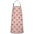 thumbnail image 1 of Pink Cow Bell Pattern Apron-Garden Aprons for Women with Pockets-Cotton Linen Waterproof Kitchen Cooking Gardening Aprons Adjustable for Kitchen,Cooking,BBQ and Salon 33x27 Inch, 1 of 7