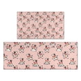 thumbnail image 1 of Pink Cow Bell Pattern Kitchen Rugs Sets Of 2,Anti Fatigue Kitchen Mat Rugs Non Slip Washable,Decorative Kitchen Floor Mats for Kitchen,Sink,Laundry,17"x30"+17"x47", 1 of 7