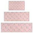 thumbnail image 1 of Pink Cow Cherry Pattern Kitchen Rugs Sets Of 3,Kitchen Runner Rugs Non Skid Washable,Decorative Kitchen Floor Mats for Kitchen,Sink,Laundry,17"x30"+ 17"x47" + 17"x59", 1 of 6