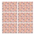 thumbnail image 1 of Pink Cow Flower Cow Pattern Summer Placemats Table Placemats Set Of 6-Linen Kitchen Washable Placemats Table Mats 11.8"x17.7" Non-Slip Heat Resistant, 1 of 5