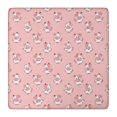 thumbnail image 1 of Pink Cow Heart Pattern Square Fitted Tablecloth with Elastic Edge,Square Table Cover,Washable Elastic Table Cover for Home Kitchen Party Decor 36"x36", 1 of 6