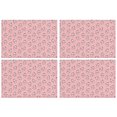 thumbnail image 1 of Pink Cow Heart Pattern Summer Placemats Table Placemats Set Of 4-Linen Kitchen Washable Placemats Table Mats 11.8"x17.7" Non-Slip Heat Resistant, 1 of 6