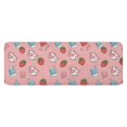 thumbnail image 1 of Pink Cow Milk Strawberry Pattern Kitchen Rug Mat,Kitchen Runner Rugs Non Skid Washable,Decorative Kitchen Floor Mats for Kitchen,Sink,Laundry,17"x47.2", 1 of 7