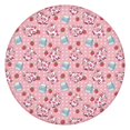 thumbnail image 1 of Pink Cow Milk Strawberry Pattern Round Fitted Tablecloth with Elastic Edge,Dining Table Cover Waterproof,Outdoor Round Tablecloth for Camping,Dining,Indoor and Outdoor, 1 of 7