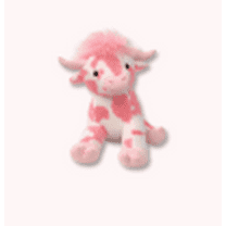 Pink Cow Plush Toy 9.84 In Cute & Cuddly Stuffed Toy Winter Plush Perfect New Year Gifts