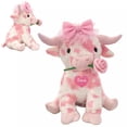 thumbnail image 1 of Pink Cow Plush Toy, Plush Pillow Cow Toy, Valentine Cows Plush Stuffed Animal Toy, Cartoon Cute Pink Cow Plush Toy, 14 inches, 1 of 6