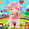 thumbnail image 1 of Pink Cow Plush Toys 14 Inch Super Soft & Huggable Stuffed Plush Fall Plush, Valentine's Day Limited Edition, 1 of 6