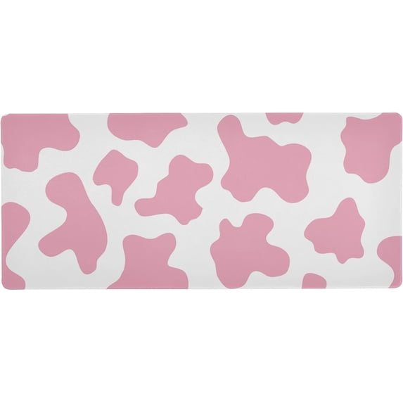 Pink Cow Print Camo Camoflage Large Gaming Mouse Pad Big Mousepad Mice Keyboard Mat with Non-Slip Rubber Base for Computer Laptop Home & Office, 35.4 X 15.7 inch