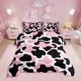 thumbnail image 1 of Pink Cow Print Comforter Set Cartoon Bedding Sets Full,Milk Cow Cowhide Down Comforter Western Decor for Home Farm Animals Duvet Set,Farmhouse Bull Cattle Kawaii Room Decor, 1 of 6