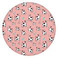 thumbnail image 1 of Pink Cow Spotted Pattern Round Fitted Tablecloth with Elastic Edge,Dining Table Cover Waterproof,Outdoor Round Tablecloth for Camping,Dining,Indoor and Outdoor, 1 of 7