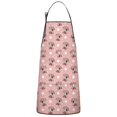 thumbnail image 1 of Pink Cow Strawberry Hat Pattern Apron-Garden Aprons for Women with Pockets-Cotton Linen Waterproof Kitchen Cooking Gardening Aprons Adjustable for Kitchen,Cooking,BBQ and Salon 33x27 Inch, 1 of 7