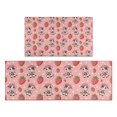 thumbnail image 1 of Pink Cow Strawberry Hat Pattern Kitchen Rugs Sets Of 2,Anti Fatigue Kitchen Mat Rugs Non Slip Washable,Decorative Kitchen Floor Mats for Kitchen,Sink,Laundry,17"x30"+17"x47", 1 of 7