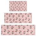 thumbnail image 1 of Pink Cow Strawberry Hat Pattern Kitchen Rugs Sets Of 3,Kitchen Runner Rugs Non Skid Washable,Decorative Kitchen Floor Mats for Kitchen,Sink,Laundry,17"x30"+ 17"x47" + 17"x59", 1 of 6