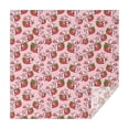 thumbnail image 1 of Pink Cow Strawberry Hug Pattern Square Tablecloth,Waterproof Square Table Cover,Wipeable Spillproof Washable Table Cover for Home Kitchen Party Decor 60"x60"(152x152cm), 1 of 6