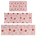 thumbnail image 1 of Pink Cow Strawberry Milk Pattern Kitchen Rugs Sets Of 3,Kitchen Runner Rugs Non Skid Washable,Decorative Kitchen Floor Mats for Kitchen,Sink,Laundry,17"x30"+ 17"x47" + 17"x59", 1 of 6