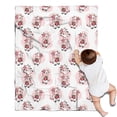 thumbnail image 1 of Pink Cow Strawberry Pattern Blanket,Comfortable Soft Flannel Throw Blanket,All Season,Warm Lightweight Blankets for Sofa Bed Couch Living Room Chair,30"x40", 1 of 4