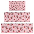 thumbnail image 1 of Pink Cow Strawberry Pattern Kitchen Rugs Sets Of 3,Kitchen Runner Rugs Non Skid Washable,Decorative Kitchen Floor Mats for Kitchen,Sink,Laundry,17"x30"+ 17"x47" + 17"x59", 1 of 6