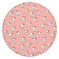 thumbnail image 1 of Pink Cow Strawberry Pattern Round Fitted Tablecloth with Elastic Edge,Dining Table Cover Waterproof,Outdoor Round Tablecloth for Camping,Dining,Indoor and Outdoor, 1 of 7