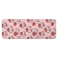 thumbnail image 1 of Pink Cow Strawberry Scarf Pattern Kitchen Rug Mat,Kitchen Runner Rugs Non Skid Washable,Decorative Kitchen Floor Mats for Kitchen,Sink,Laundry,17"x47.2", 1 of 7