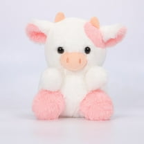 Pink Cow Stuffed Animal 7.9" Soft Cute Plush Animal Toy Stuffed Cows Doll Birthday Gifts for Boys Girls Kids