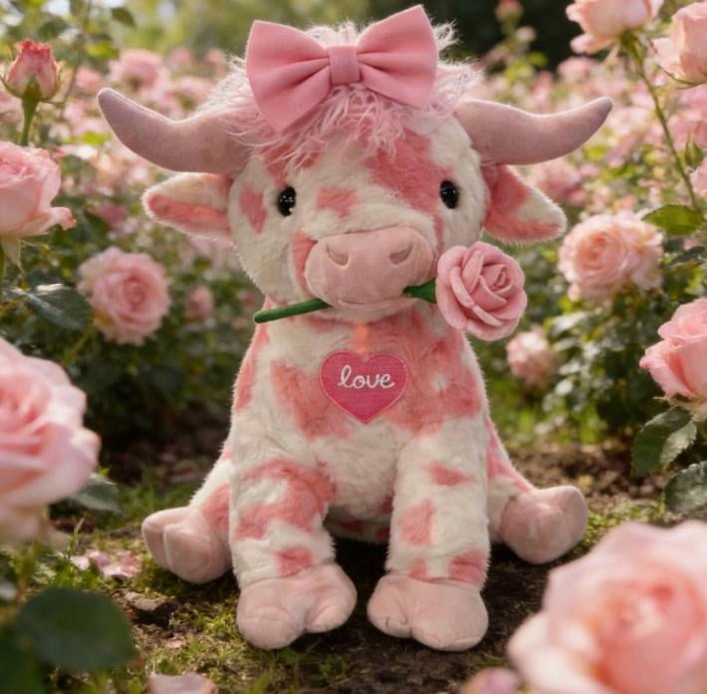 Pink Cow Stuffed Animal