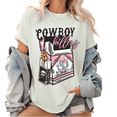 thumbnail image 1 of Pink Cowgirl Killer Print T Shirts Western Rodeo Graphic Tees Short Sleeve Casual Tops for Daily Outfits White,S, 1 of 6