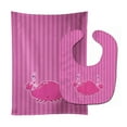 thumbnail image 1 of Pink Crab Baby Bib and Burp Cloth, 1 of 1