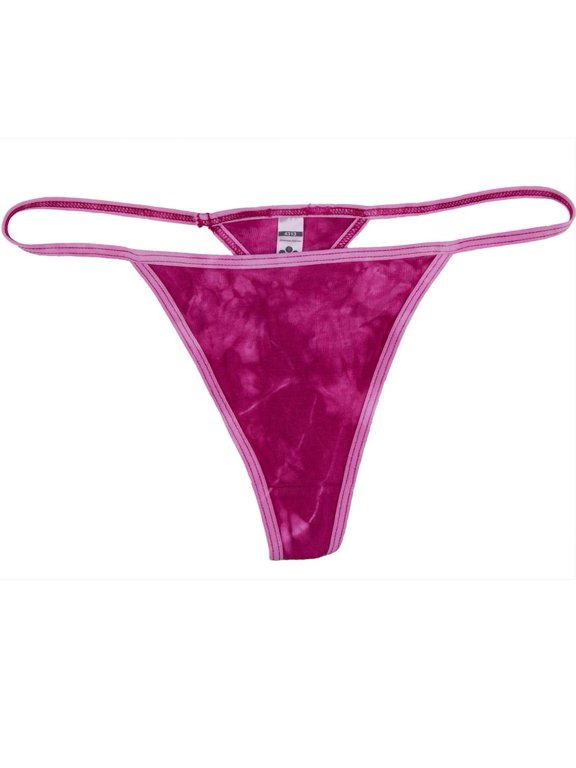 Pink Crinkle - Thong Panties - Medium