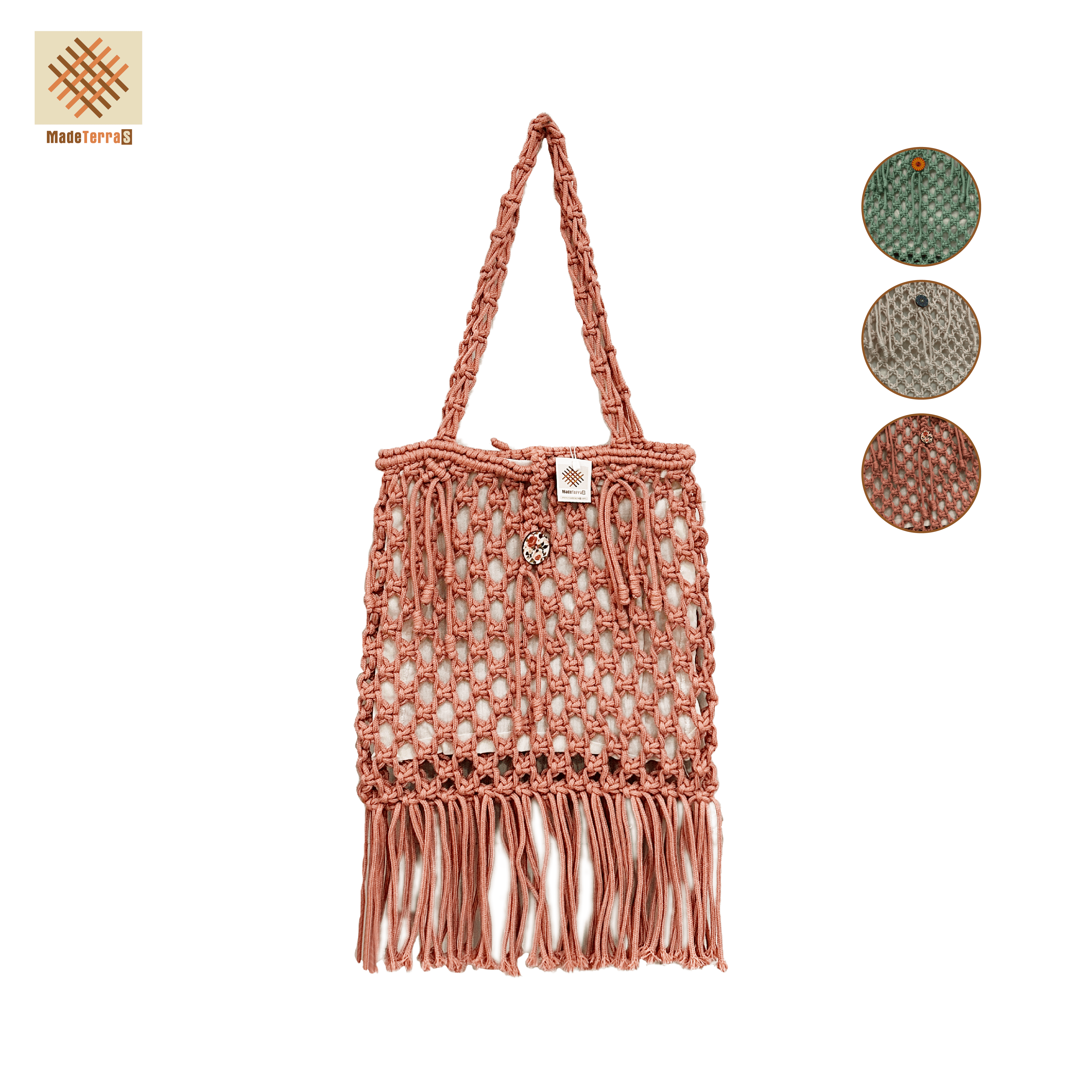 Pink Crochet Tote Bag for Women| Rustic Crochet Handbags Knitted Shoulder Bags