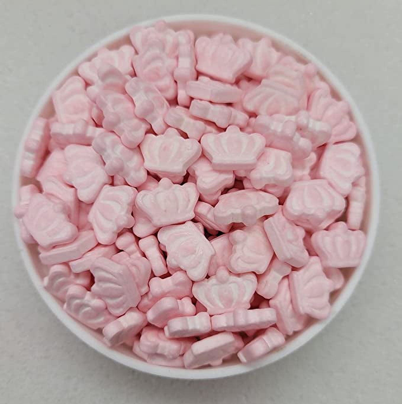 Pink Crown Candy Confetti Sprinkles Cake, Cookies, Donuts, Cakepop Toppings, 4 oz.