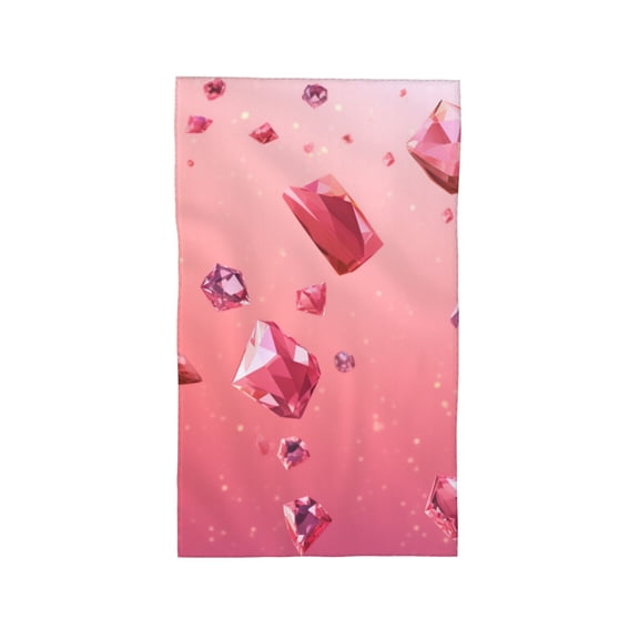 Pink Crystal Falling Face Wash Cloth 27.5×16in Hand Towels Bathroom Soft Absorbent Kitchen Towel Spring Decorative Dish Hotel Gym Spa