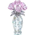 thumbnail image 1 of Pink Crystal Rose Flower Figurine,Glass Rose Flowers Gifts for Women,Crystal Rose Flower Collectible for Christmas Wedding Decor, 1 of 15