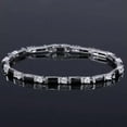 thumbnail image 1 of Pink Cubic Zircon Thin Charm Link Bracelet for Women CZ Fashion Party Jewellery, 1 of 9