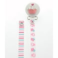 thumbnail image 1 of Pink Cupcake Pacifier Clip With Two Interchangeable Ribbons, 1 of 2
