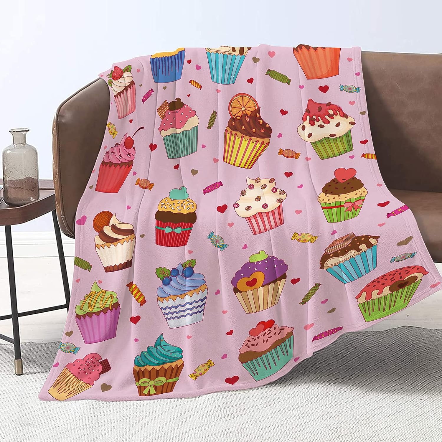 Cupcake Pink Pattern Print Blanket