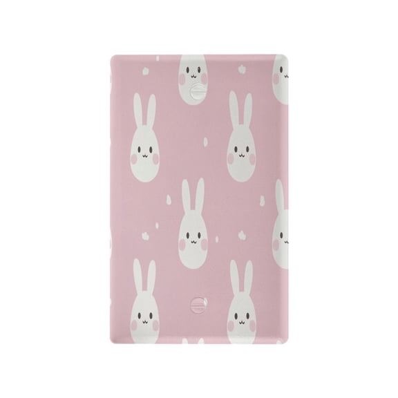 Pink Cute Bunnies Light Switch Cover Switch Plate Outlet Cover Plug Cover for Electrical Outlet