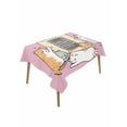 thumbnail image 1 of Pink Cute Cat Table Cloth, Waterproof Tablecloth for Rectangle Tables, Cartoon Funny Heater Cats Reusable Washable Fabric Table Cover for Restaurant Kitchen Dining Tables 52"x70", 1 of 9
